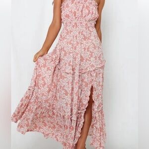 Hello Molly Blush Floral Maxi Dress